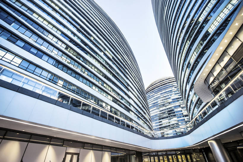 无人,横图,室外,白天,仰视,度假,美景,窗户,城市风光,标志建筑,城市,地标,建筑,北京,中国,亚洲,弯曲,艺术,景观,建筑群,娱乐,建设,现代,风景,蓝天,天空,享受,休闲,办公大楼,景色,放松,摄影,建造,都市风光,东亚,玻璃杯,彩图,低角度拍摄,高层建筑,建筑结构,广角,望京,望京SOHO,bj175