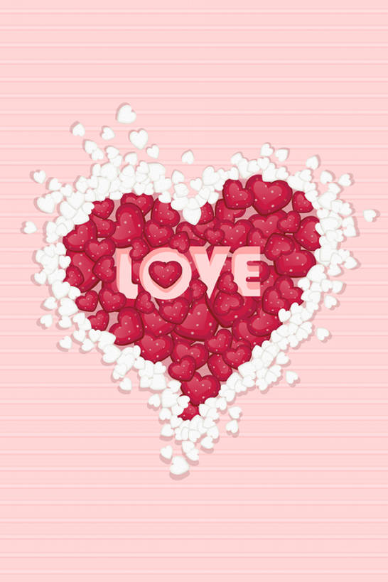 竖图,插画,数码,科技,情人节,阴影,节日,网络,糖果,高光,几何,计算机图形,浪漫,合成,图画,画,电脑合成图,数码合成图,合成图,漫画,写实,具体,具象,心型,彩图,爱,bj175